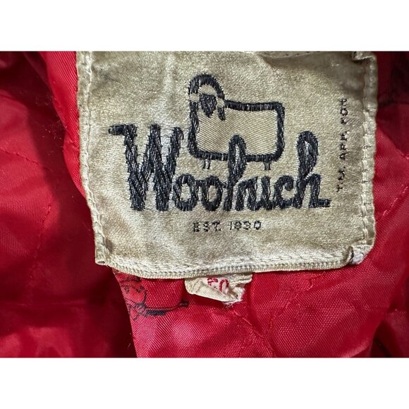 Woolrich Mackinaw Wool Buffalo lined quilted print Hunting Coat Sz 50 VTG 60s - Picture 3 of 5